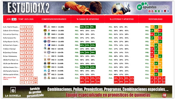 ESTUDIO 1X2 J18